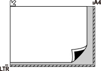 Image montrant la position des zones rayées en diagonale